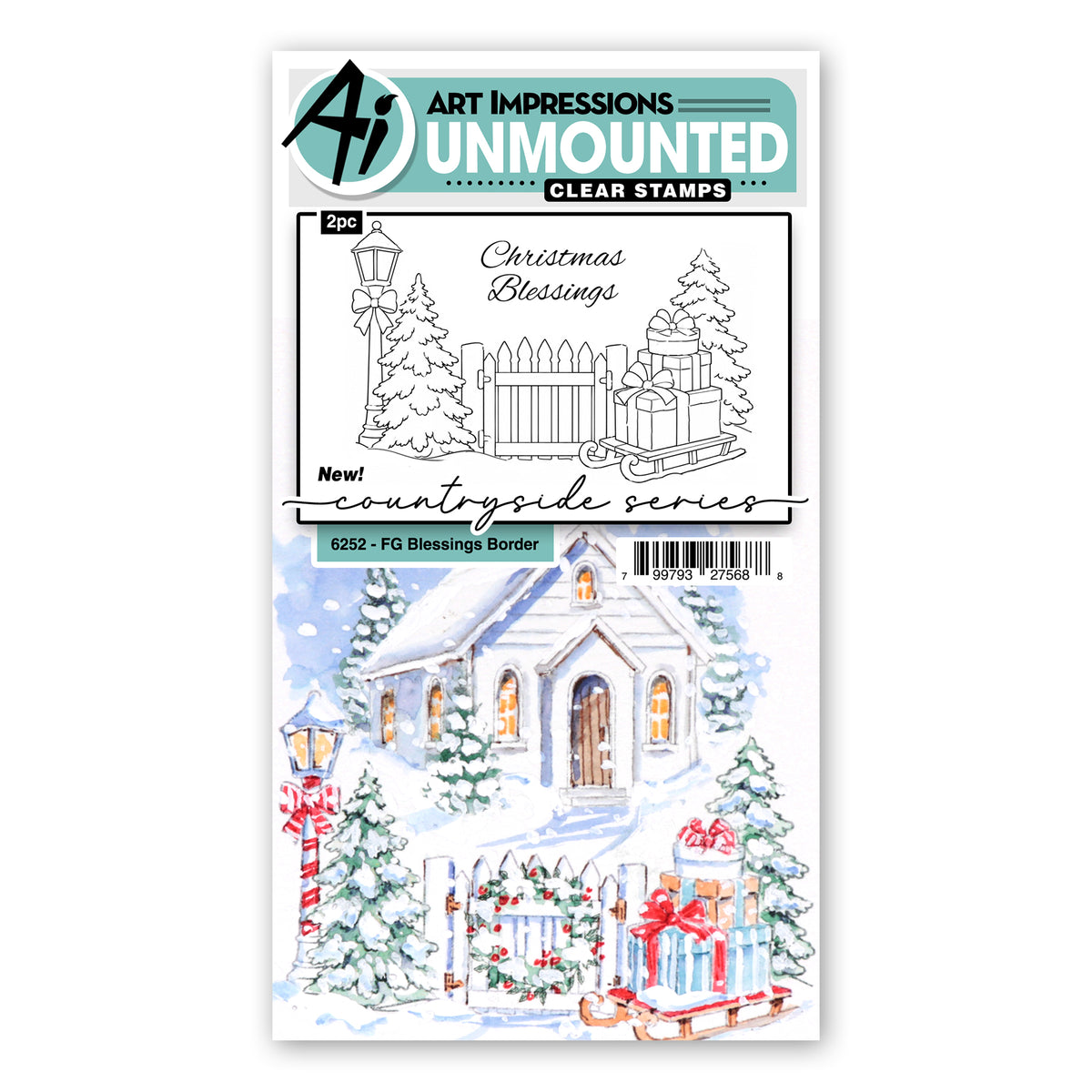 Art Impressions Blessings Border Stamps 6252