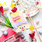 Easter-themed candy and Lindt chocolate on a decorative background | color-code:ALT01