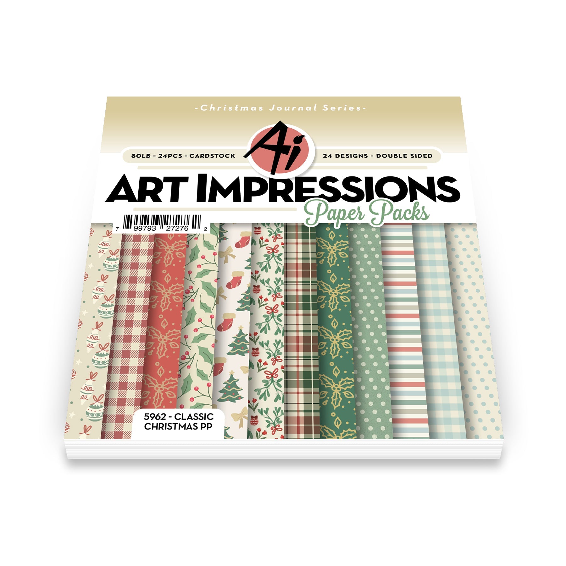 Art Impressions Classic Christmas 6x6 Inch Double-Sided Paper Pack 5962