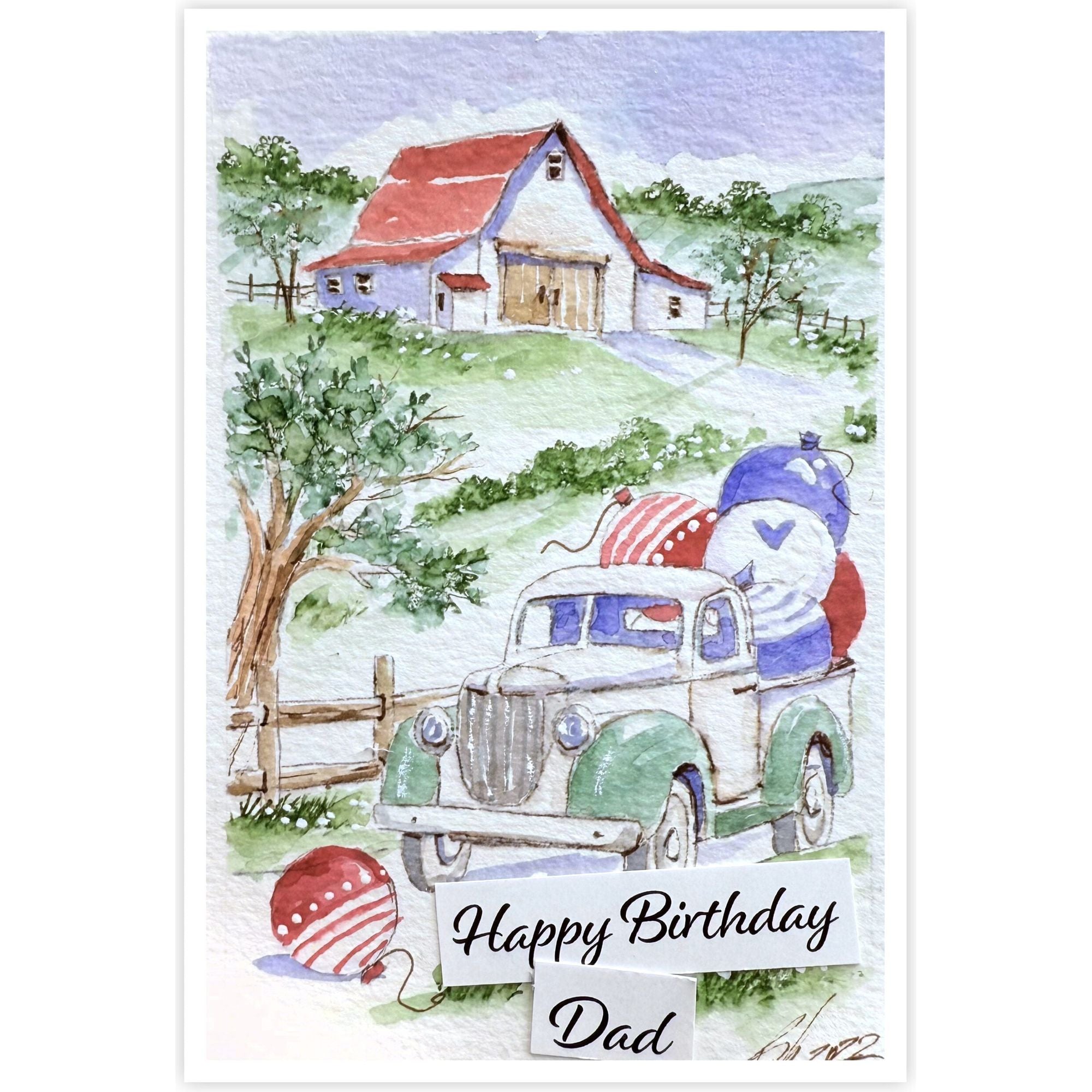 Art Impressions Classic Truck Foundation Stamps 6066 happy birthday dad