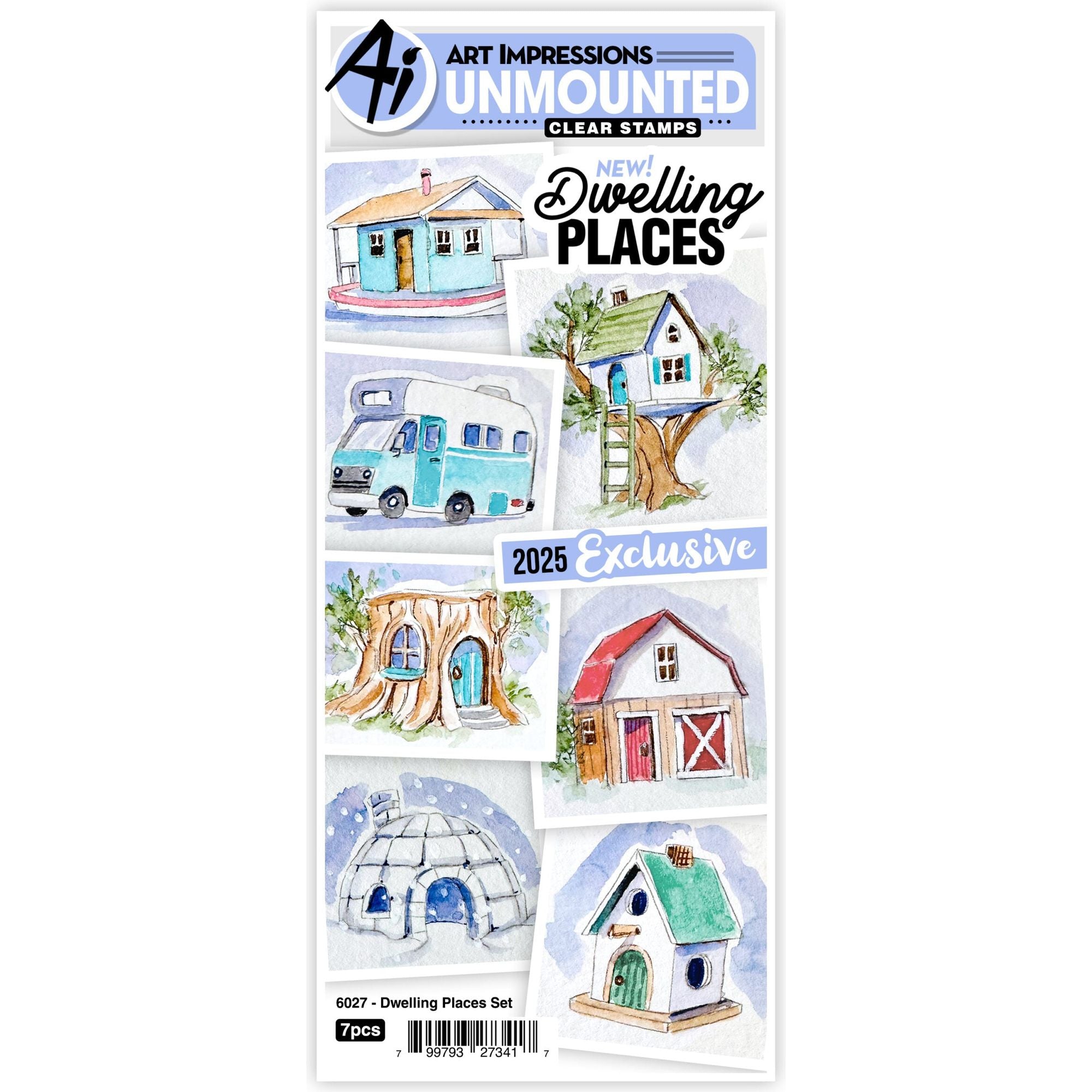 Art Impressions Dwelling Places Stamps 6027