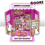 Art Impressions Easter Bunnies Matchbooks Stamps and Dies 6014 Hop Hop Hooray