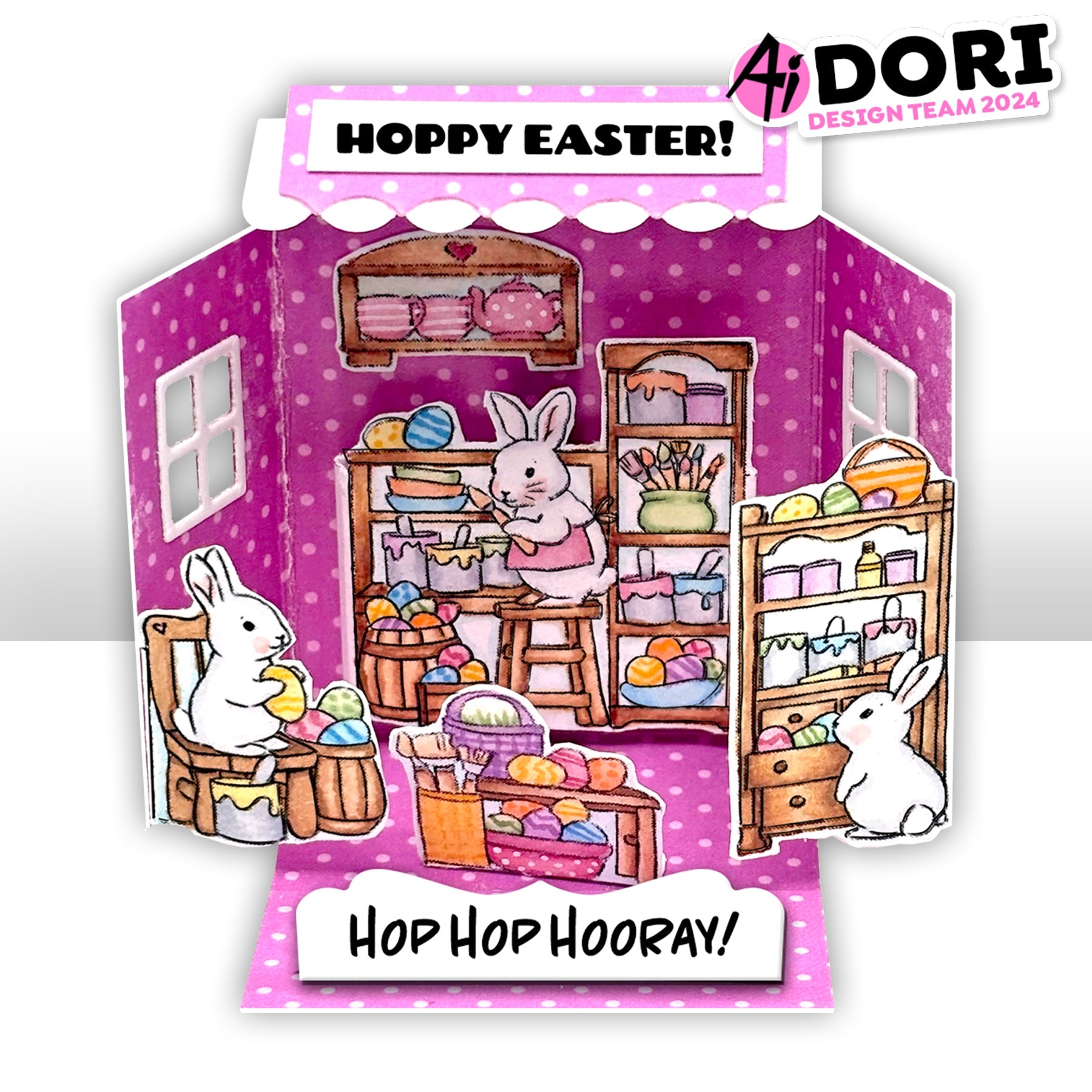 Art Impressions Easter Bunnies and Template Matchbook Stamps and Dies Bundle