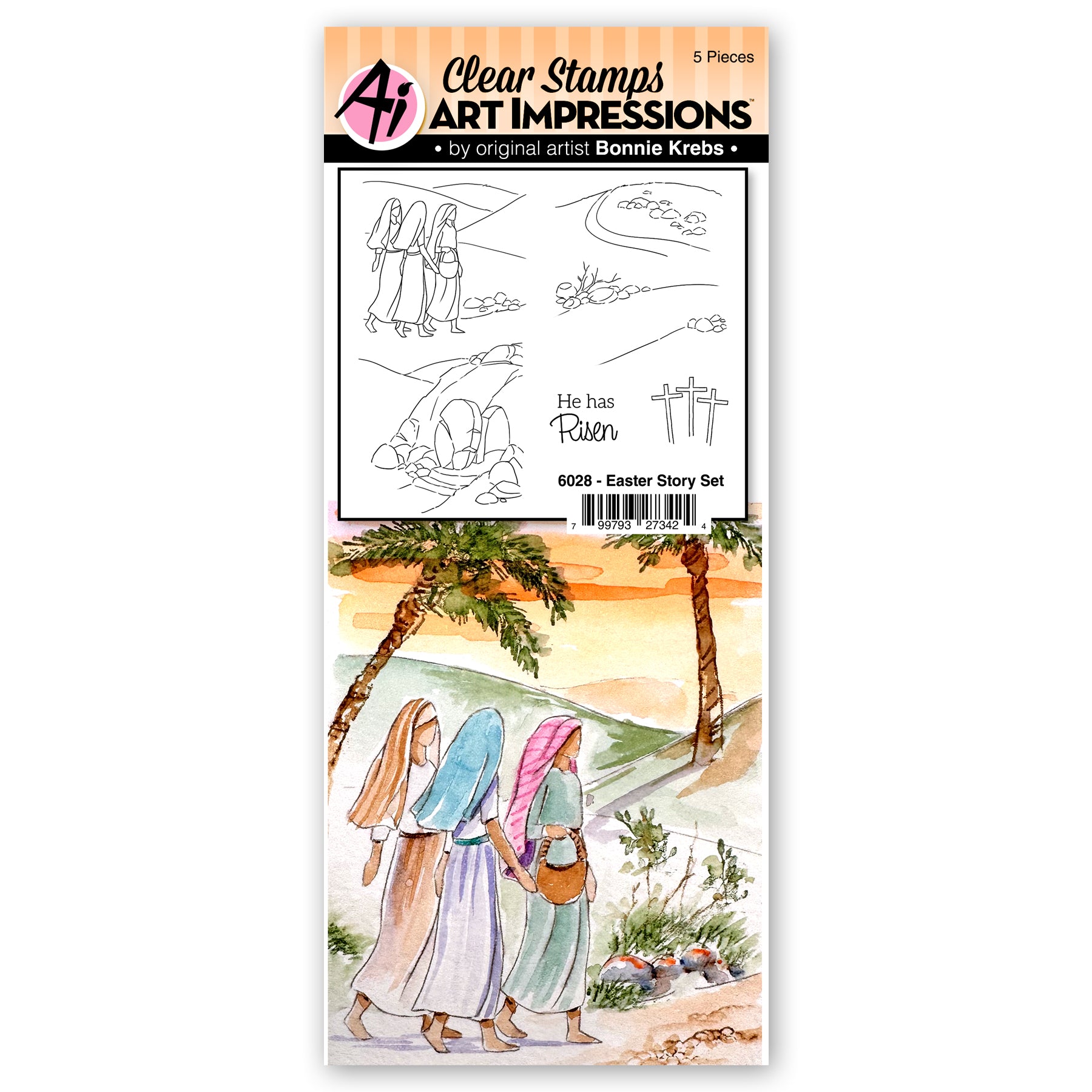 Art Impressions Easter Story Stamps 6028