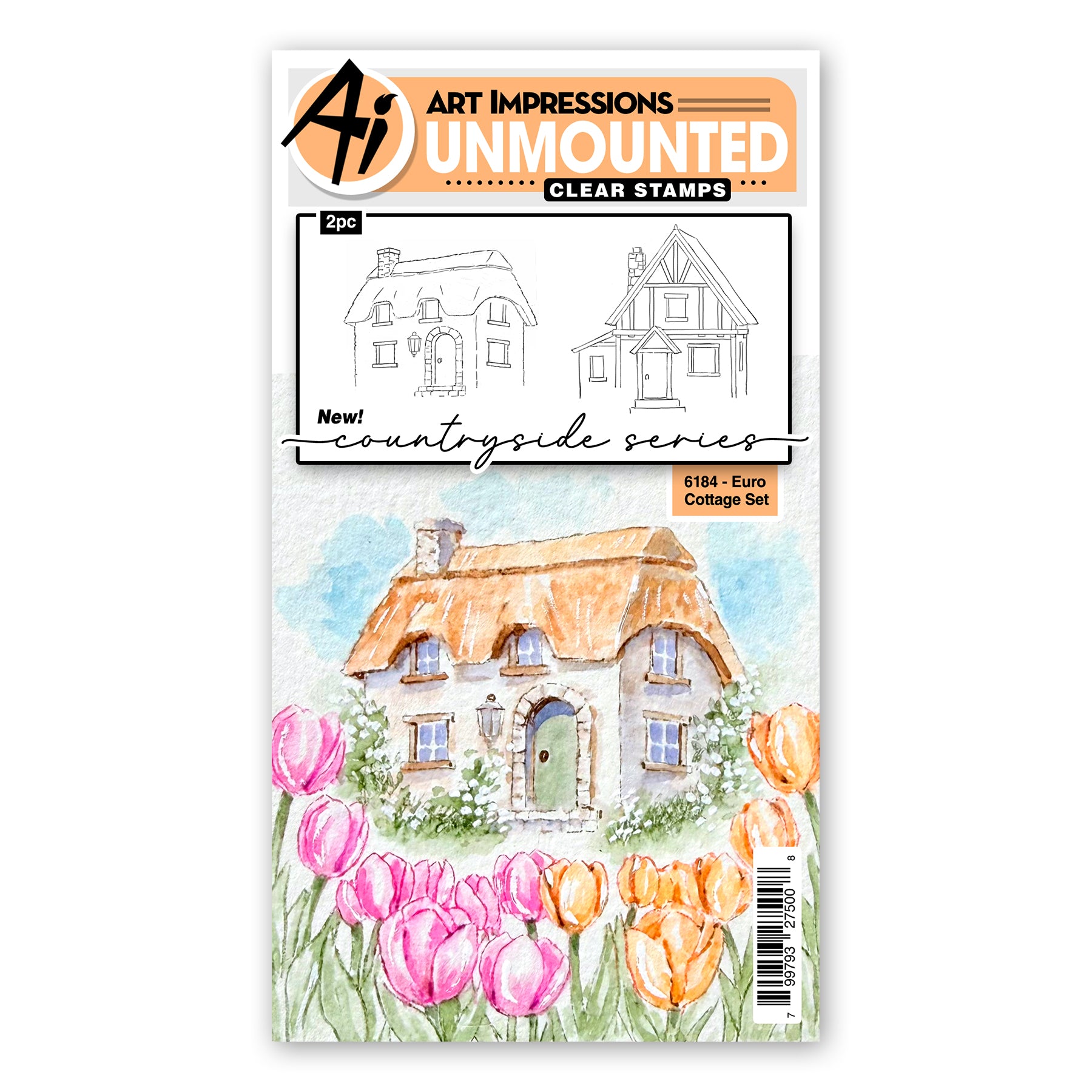 Art Impressions Euro Cottage Stamps 6184
