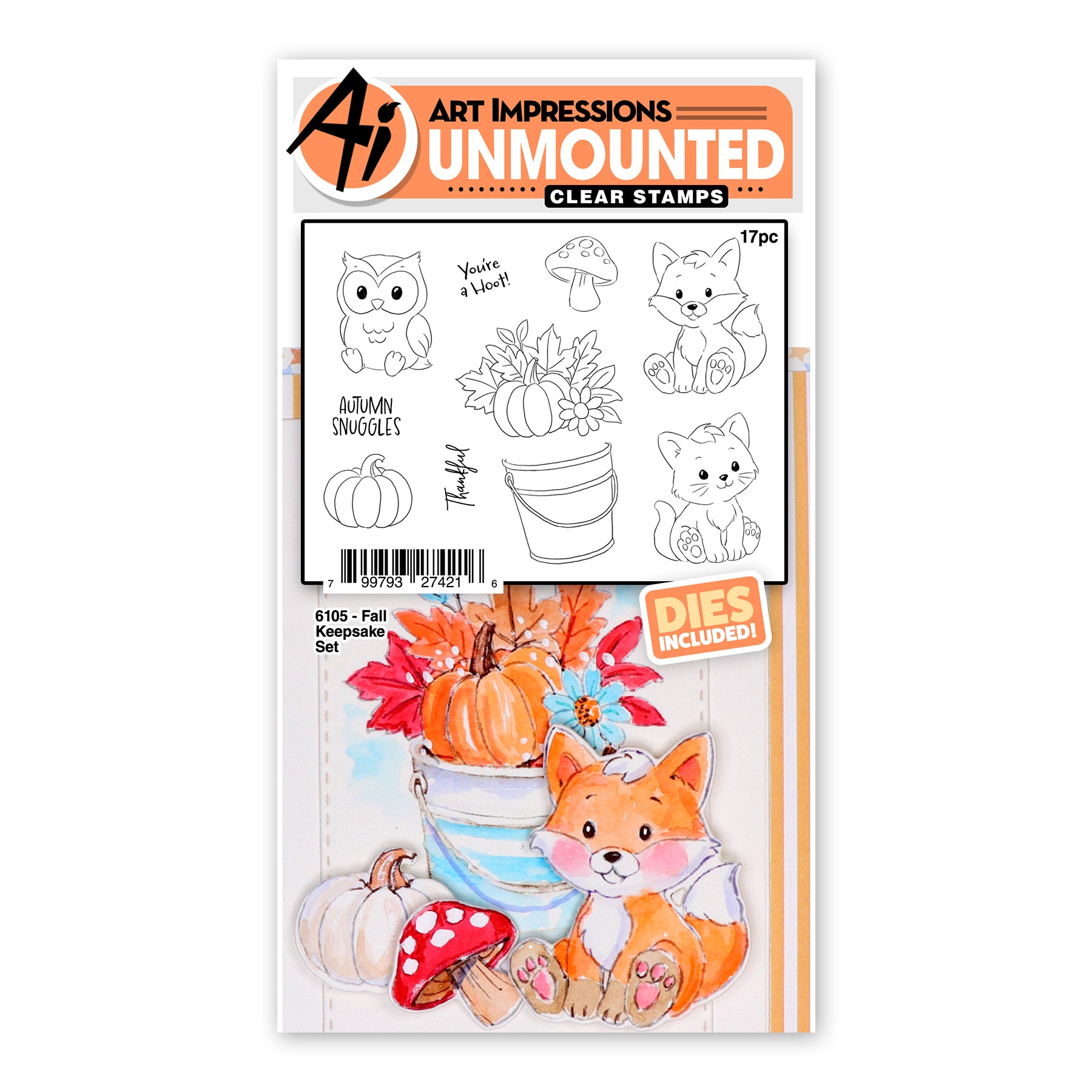 Art Impressions Fall Keepsake Stamps and Dies 6105