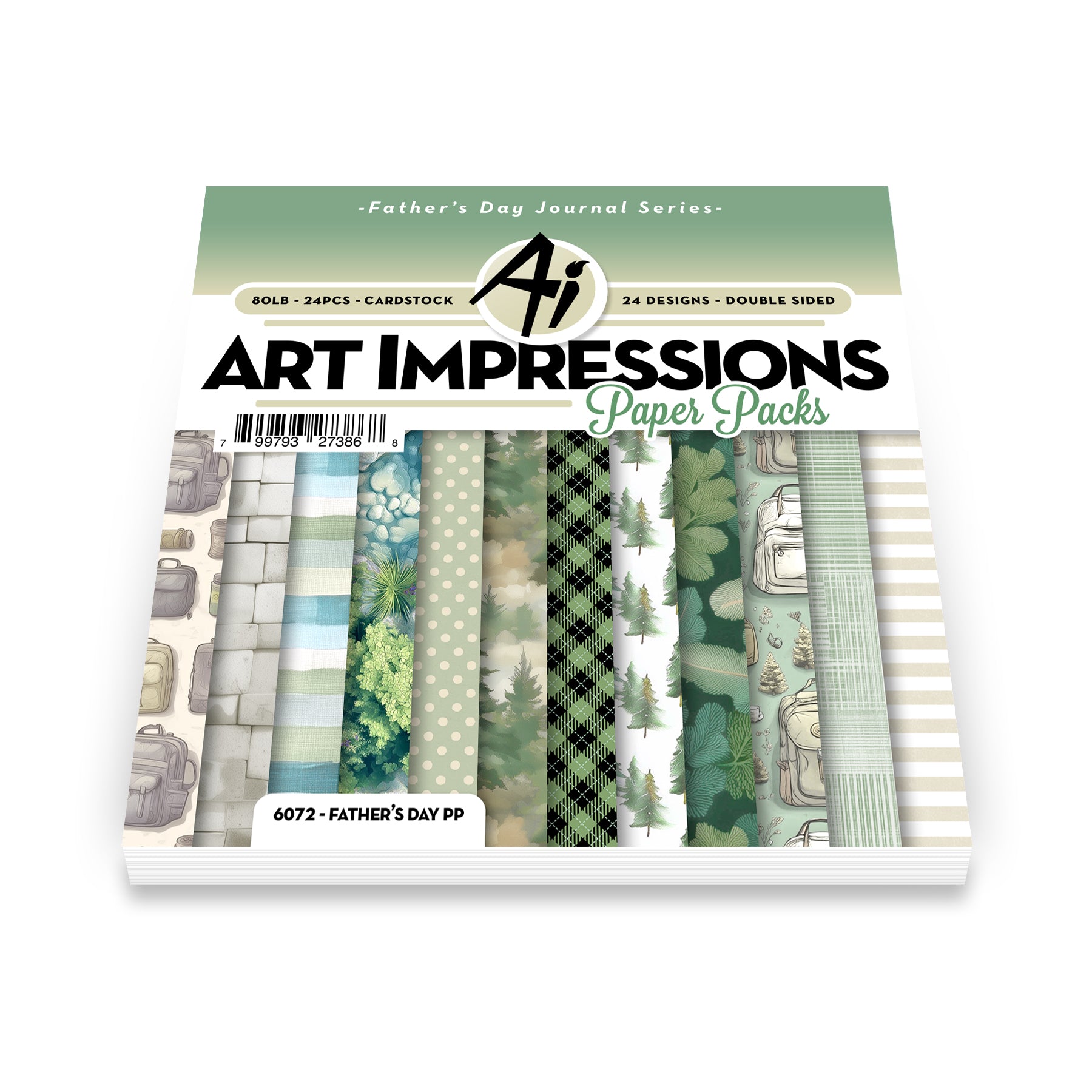 Art Impressions Father's Day Journal Series 6x6 Inch Paper Pack 6072