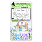 Art Impressions Foreground Tulip Border Stamps 6186