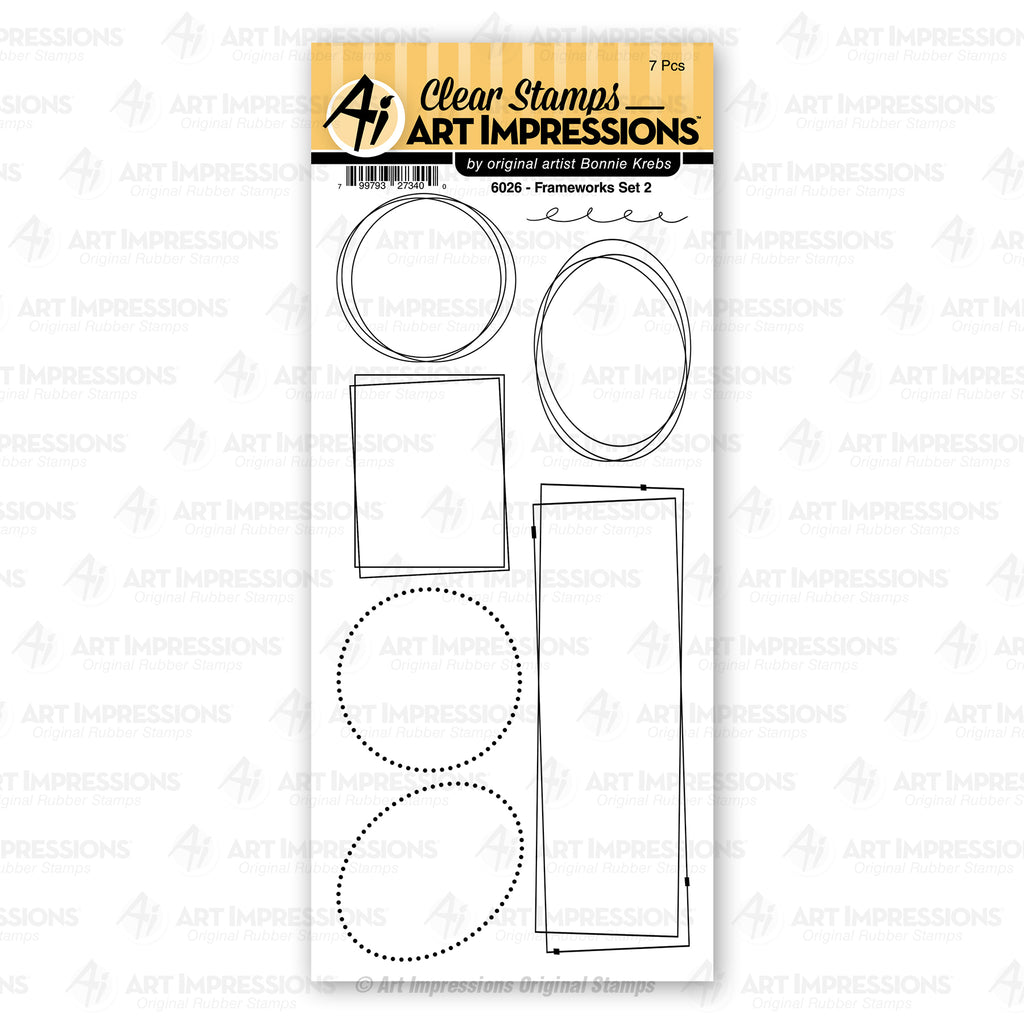 Art Impressions Frameworks Set 2 Stamps 6026