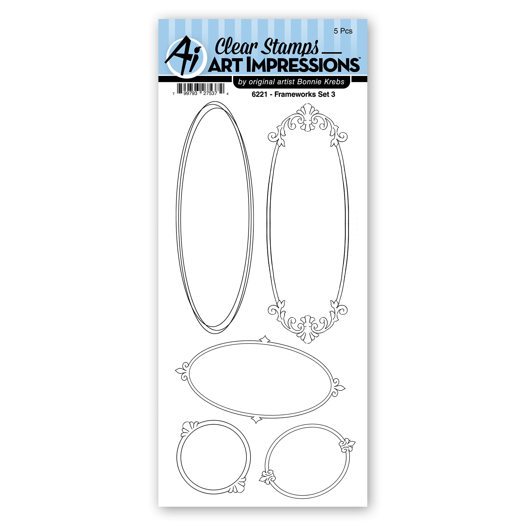 Art Impressions Frameworks Set 3 Stamps 6221