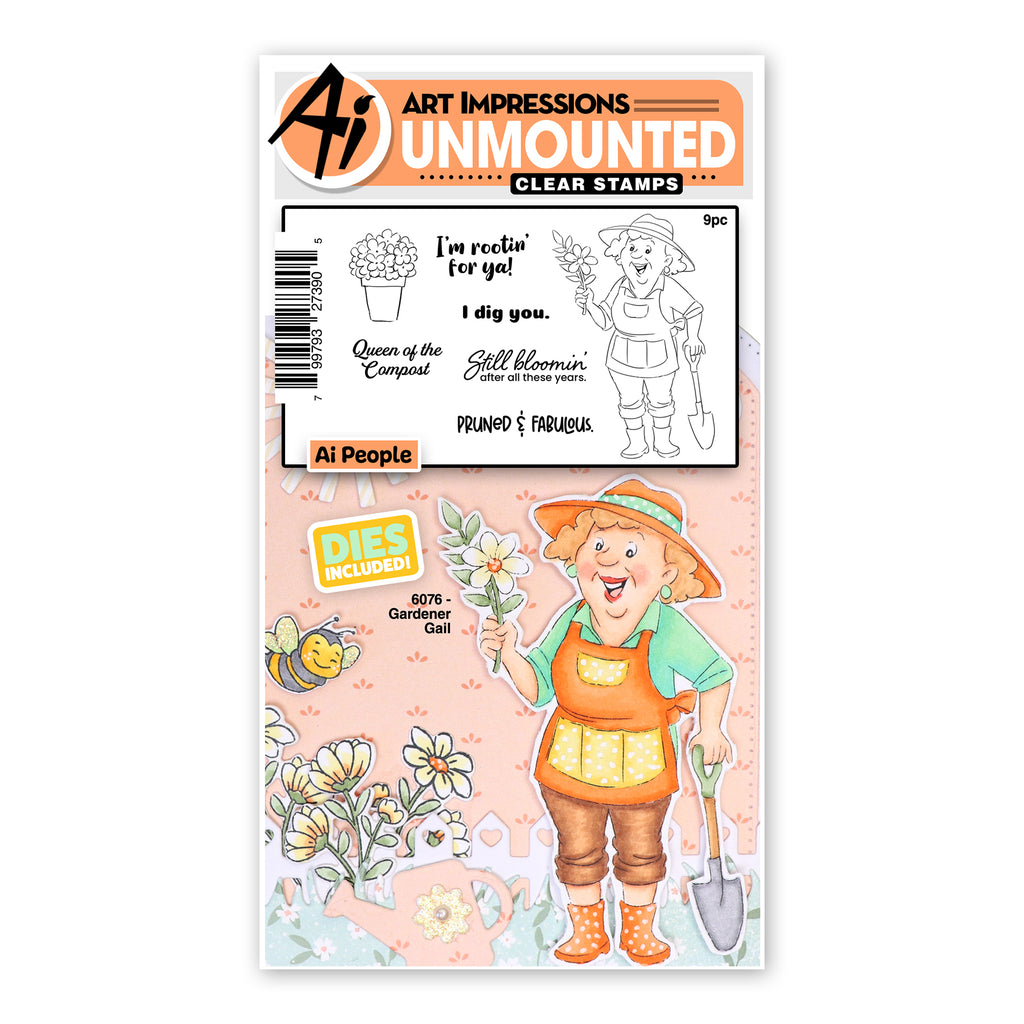 Art Impressions Gardener Gail Stamps and Dies 6076