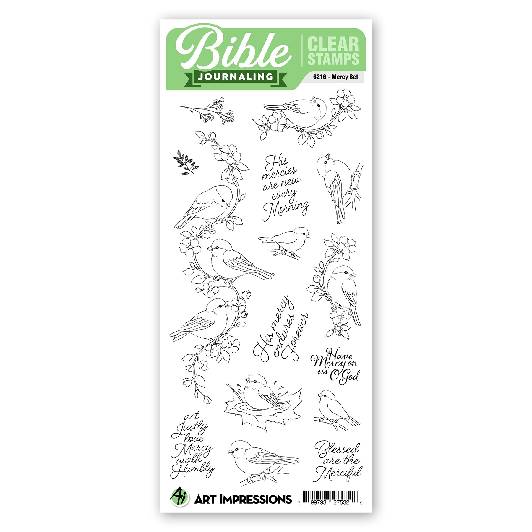 Art Impressions Mercy Set Bible Journaling Stamps 6216