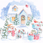 Art Impressions Merry Border Stamps 6251 with cottage