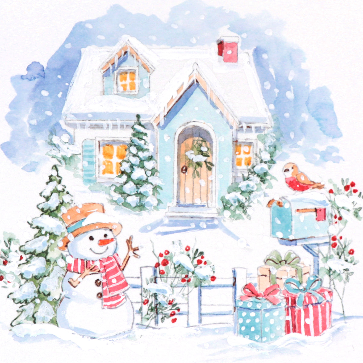 Art Impressions Merry Border Stamps 6251 with cottage