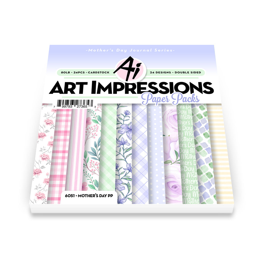 Art Impressions Mother's Day Journal Series 6x6 Inch Double-Sided Paper Pack 6051