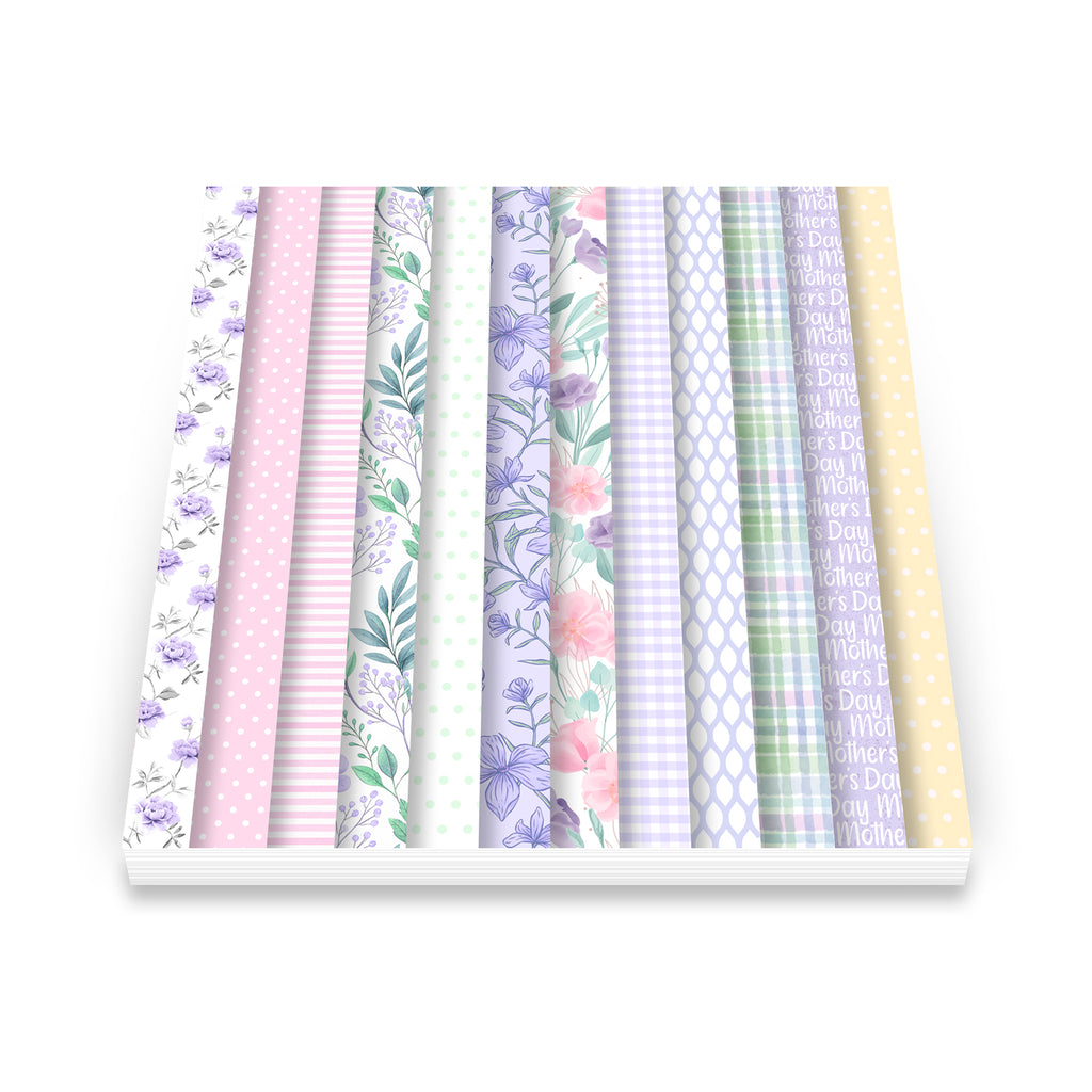 Art Impressions Mother's Day Journal Series 6x6 Inch Double-Sided Paper Pack 6051 inside