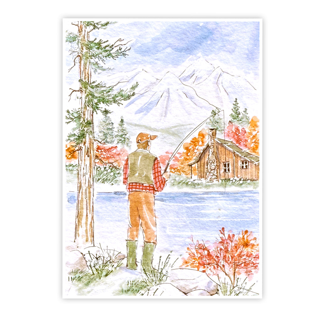Art Impressions Outdoorsmen Cling Stamps 6069 sample