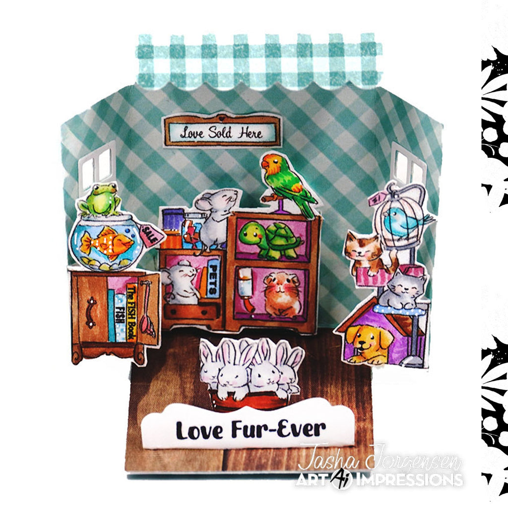 Art Impressions Pet Shop and Template Matchbook Stamps and Dies Bundle