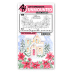 Art Impressions Poinsettia Border Stamps 6253