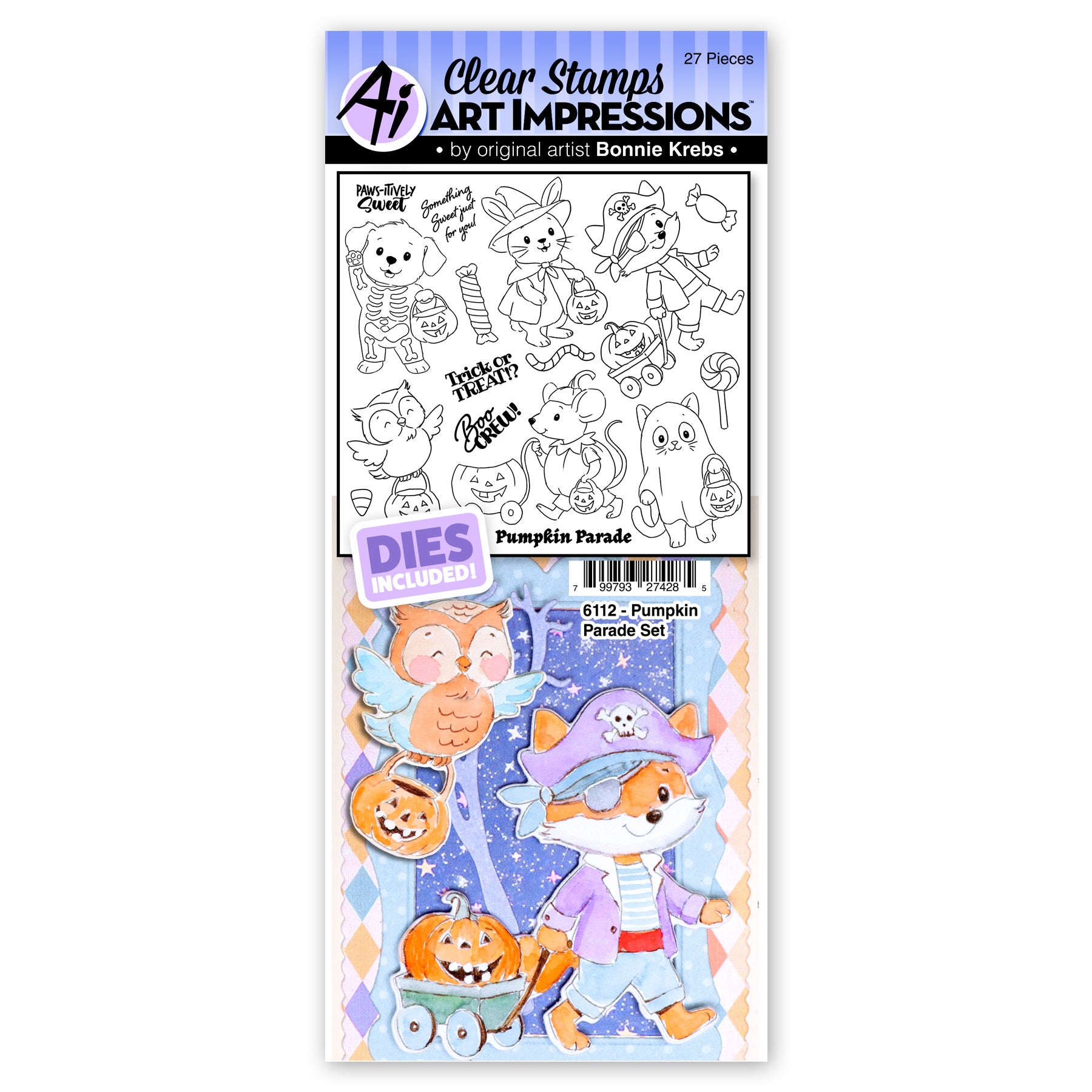 Art Impressions Pumpkin Parade Stamps and Dies 6112