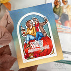 Art Impressions Pumpkin Queens STAMPtember Exclusive Stamps and Dies Autumn BFF Selfie Friend Card Nichol Spohr | color-code:ALT02