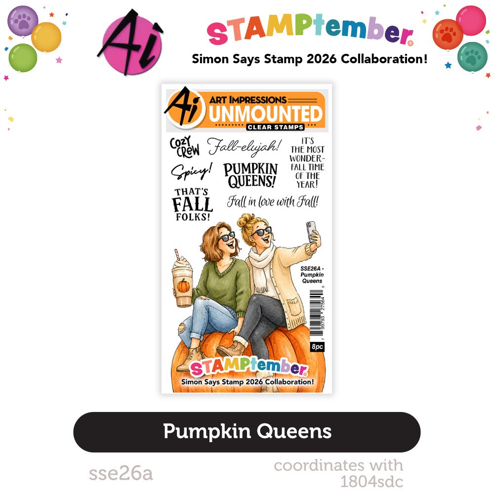 Art Impressions Pumpkin Queens STAMPtember Exclusive Stamps sse26a