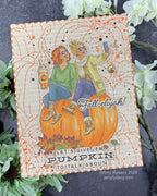 Art Impressions Pumpkin Queens STAMPtember Exclusive Stamps sse26a Autumn BFF Selfie Friend Card Amy Rysavy | color-code:ALT01