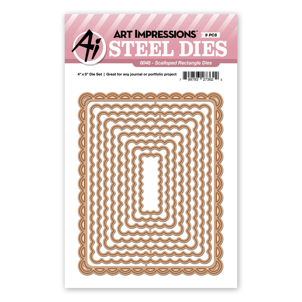 Art Impressions Scalloped Rectangles Dies 6048