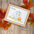 Art Impressions Scalloped Rectangles Dies 6048 thankful autumn scene card