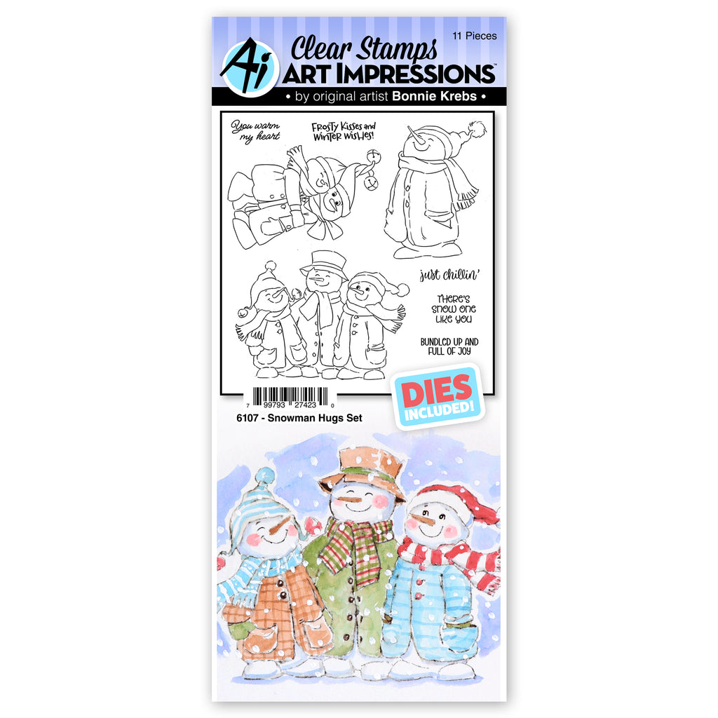Art Impressions Snowman Hugs Stamps and Dies 6107