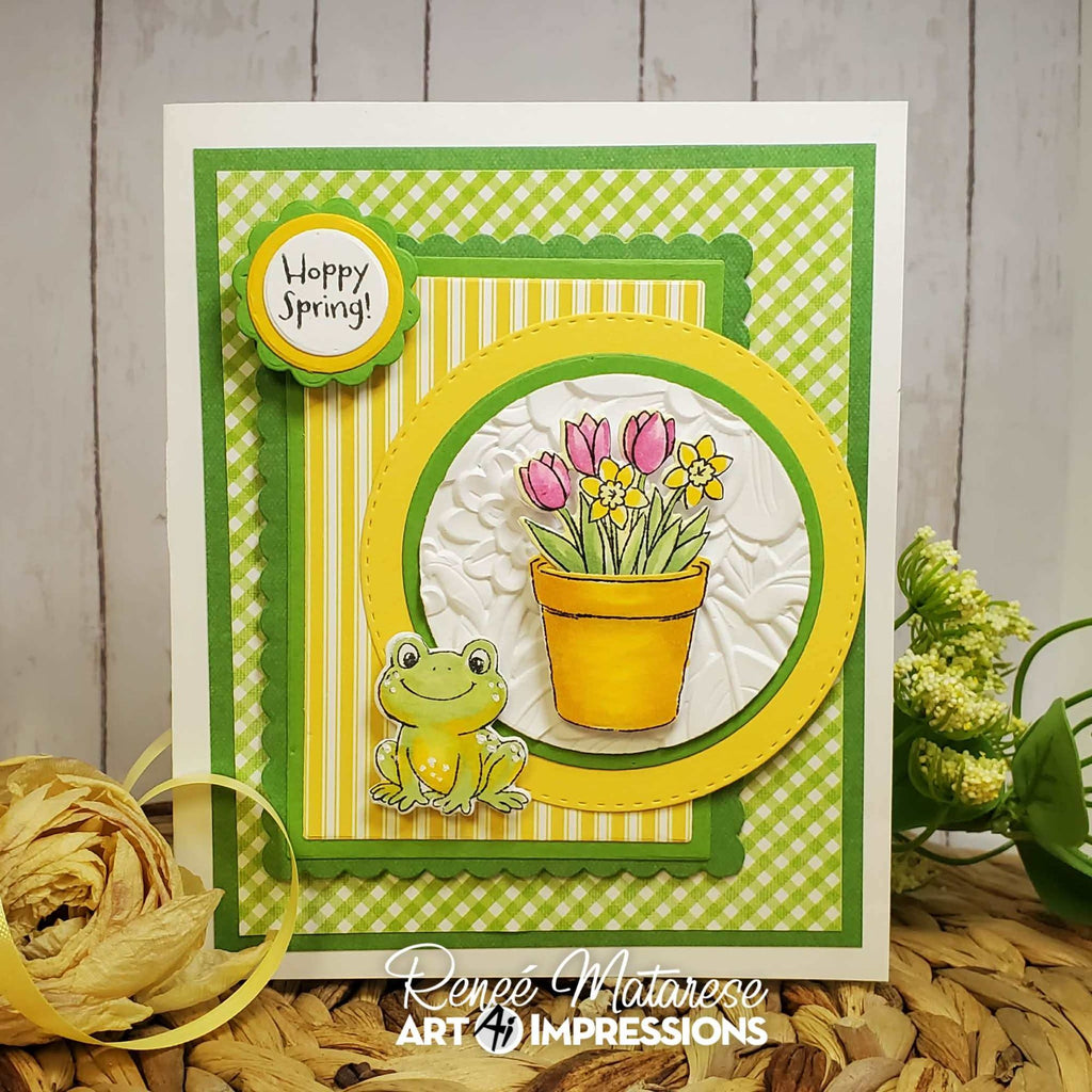 Art Impressions Spring Keepsake Stamps and Dies 6106 Hoppy Spring