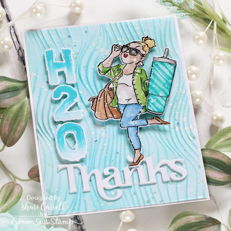 Art Impressions Stay Hydrated Clear Stamps and Dies 5928 Thanks | color-code:ALT01
