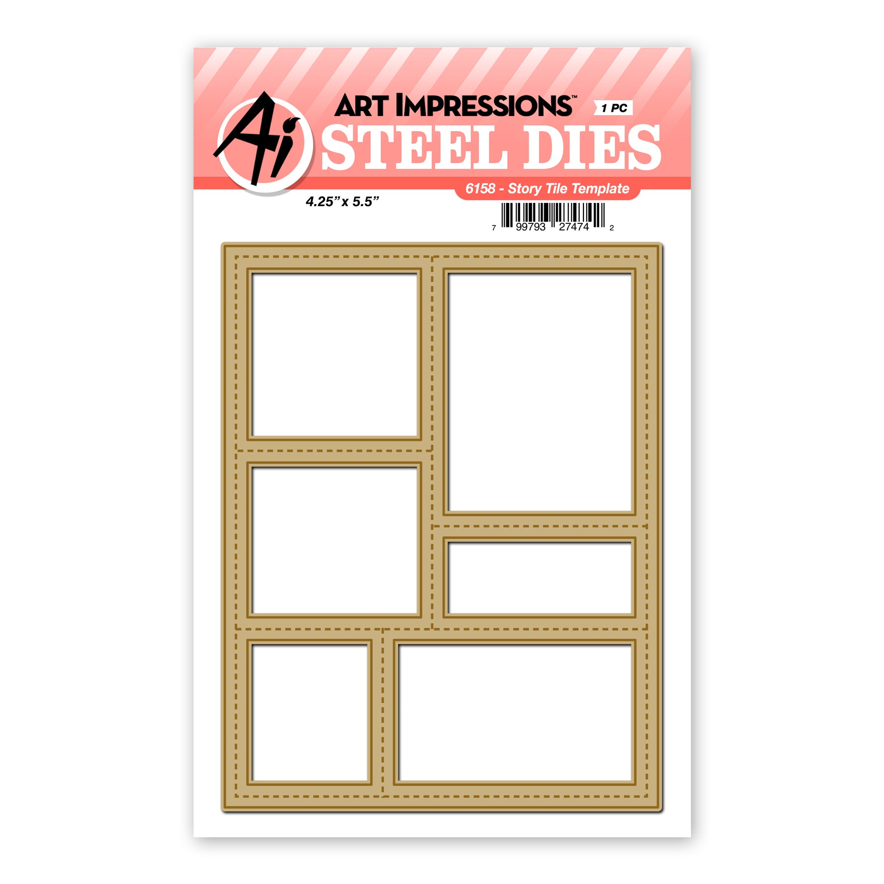 Art Impressions Story Tile Template Die 6158