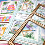 Art Impressions Story Tile Template Die 6158 shown in action
