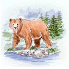 Art Impressions Watercolor Bear Stamps 6064 sample