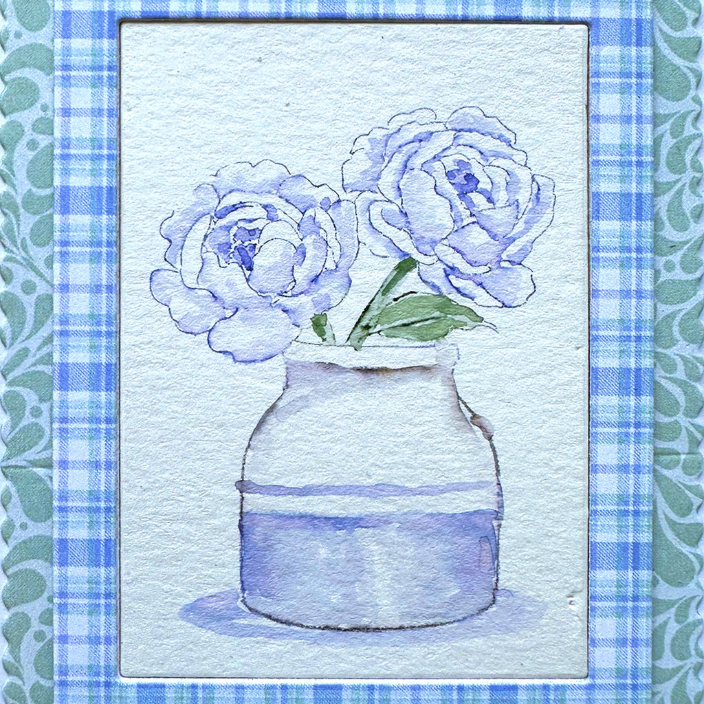 Art Impressions Watercolor Floral Bouquet Clear Stamps 5917 Purple Peonies