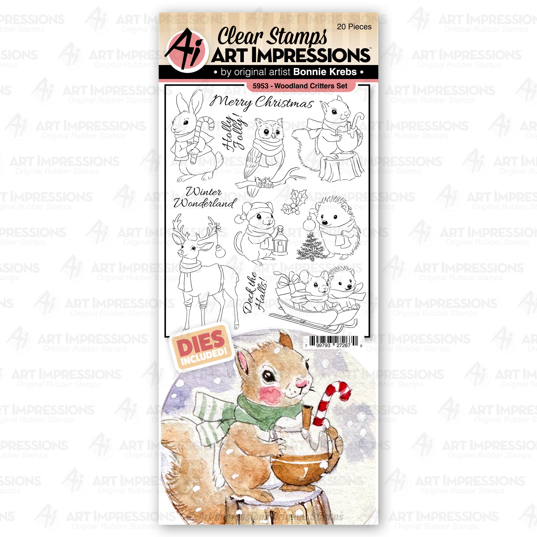 Art Impressions Woodland Critters Stamp and Die Set 5953