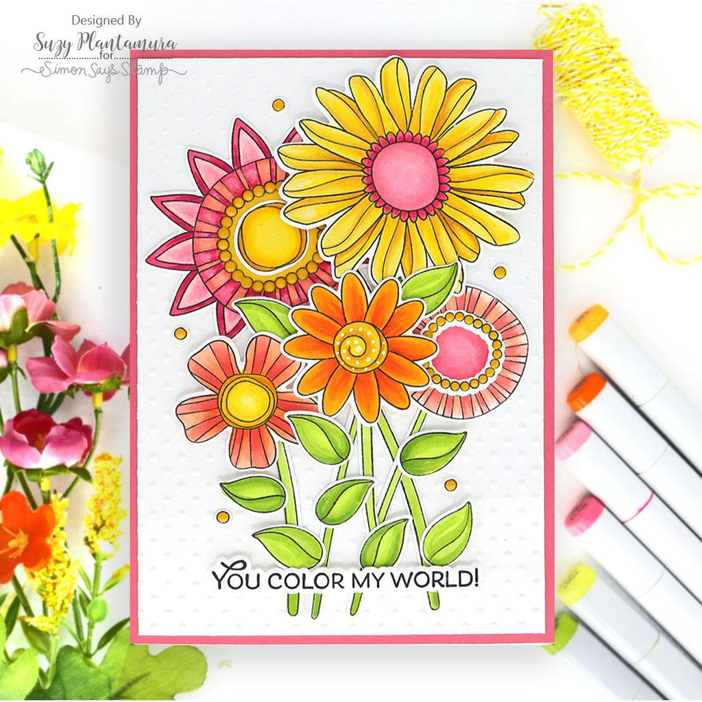 Simon Says Stamp Artsy Florals Wafer Dies 1131sdc Sweet Wishes Friend Card