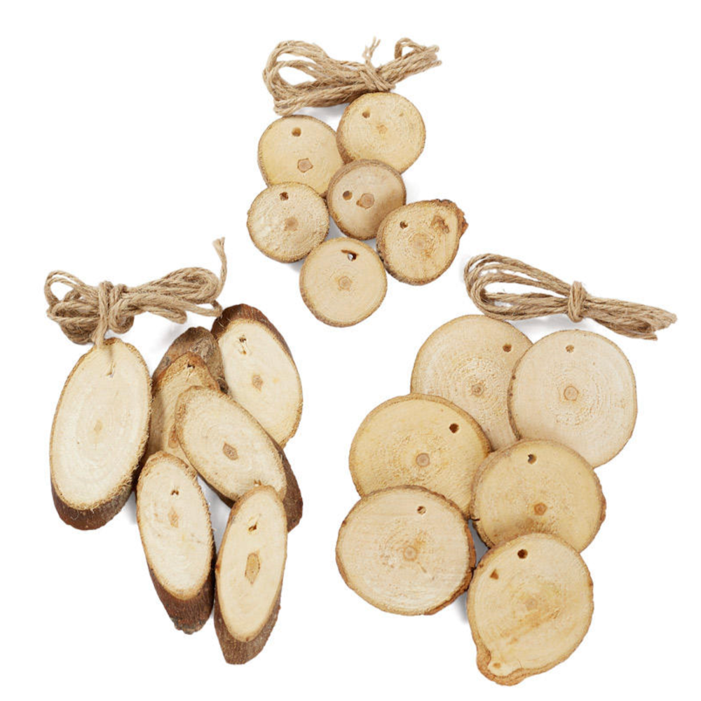 Assorted Wood Slice Gift Tags ac0716