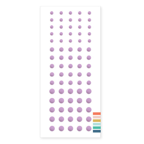 Concord & 9th Aster Enamel Dots 12728 light purple embellishments with adhesive backing