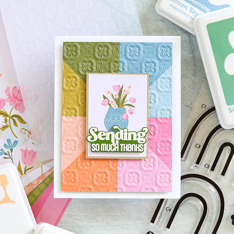 Simon Says Stamp Card Kit of the Month August 2023 Retro Wishes ck0823 Sending Thanks Nina  | color-code:ALT01