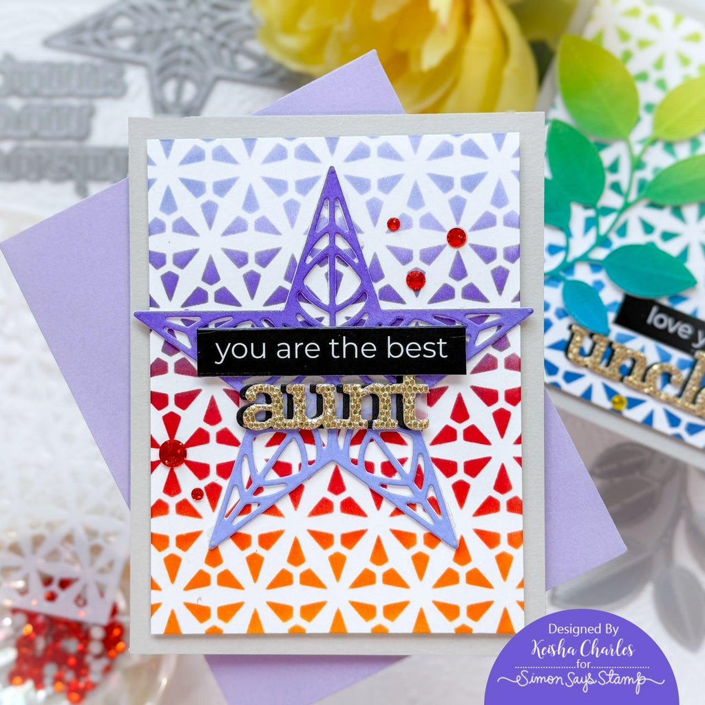 CZ Design Extended Fam Wafer Dies czd252 DieCember Best Aunt Card