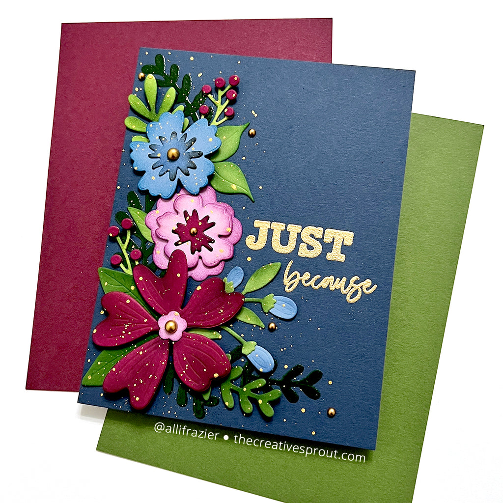 Simon Says Stamp Aurora Blooms Wafer Dies sssd112938 Diecember Just Because Card | color-code:ALT01