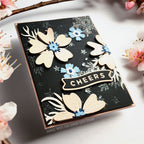 Simon Says Stamp Aurora Blooms Wafer Dies sssd112938 Diecember Cheers Card