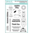 Gina K Designs AUTUMN SCARECROW Clear Stamps dw09