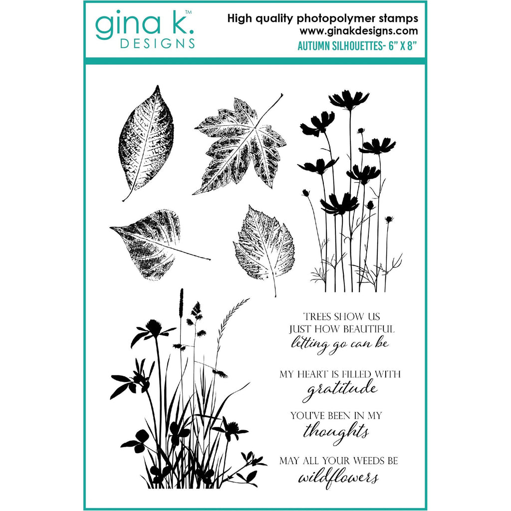 Gina K Designs AUTUMN SILHOUETTES Clear Stamps 6989