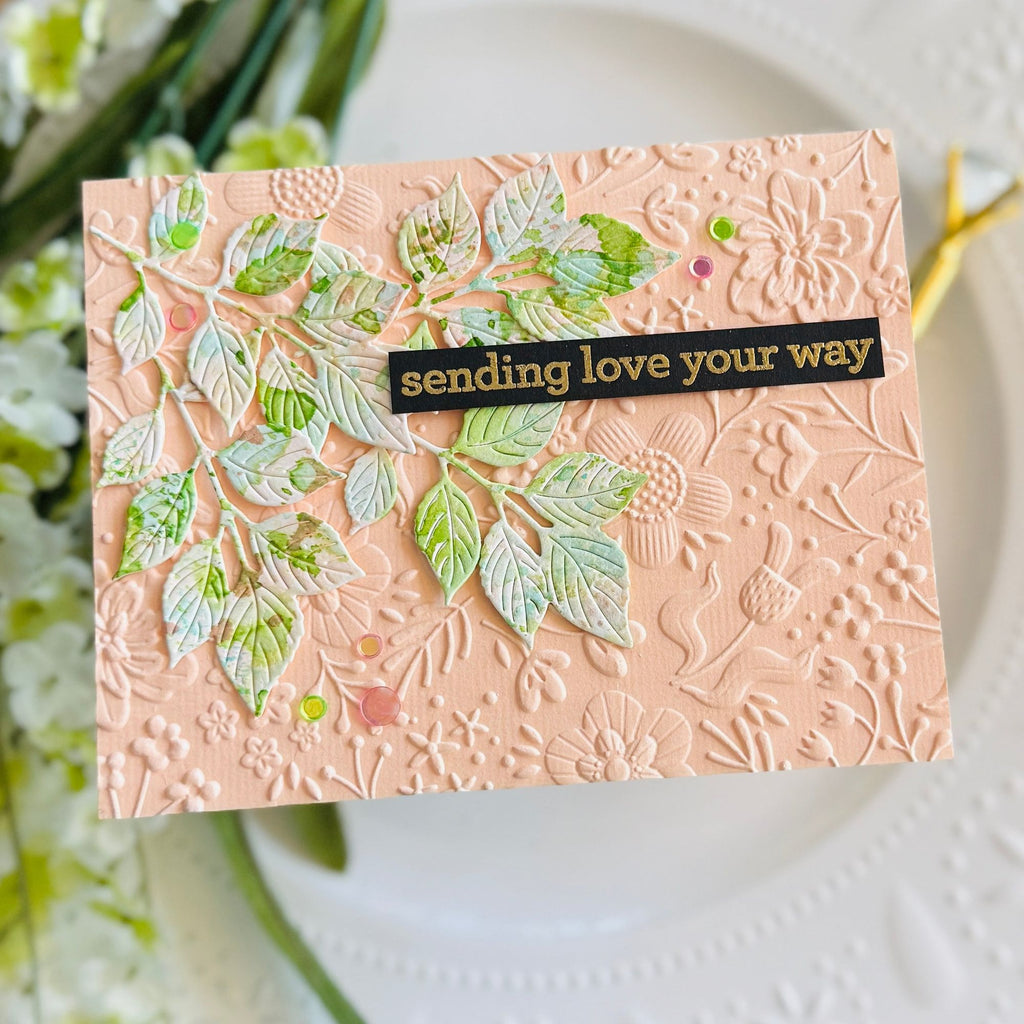 Simon Says Stamp Autumn Leaf Branch Wafer Dies s1079 STAMPtember Love Card