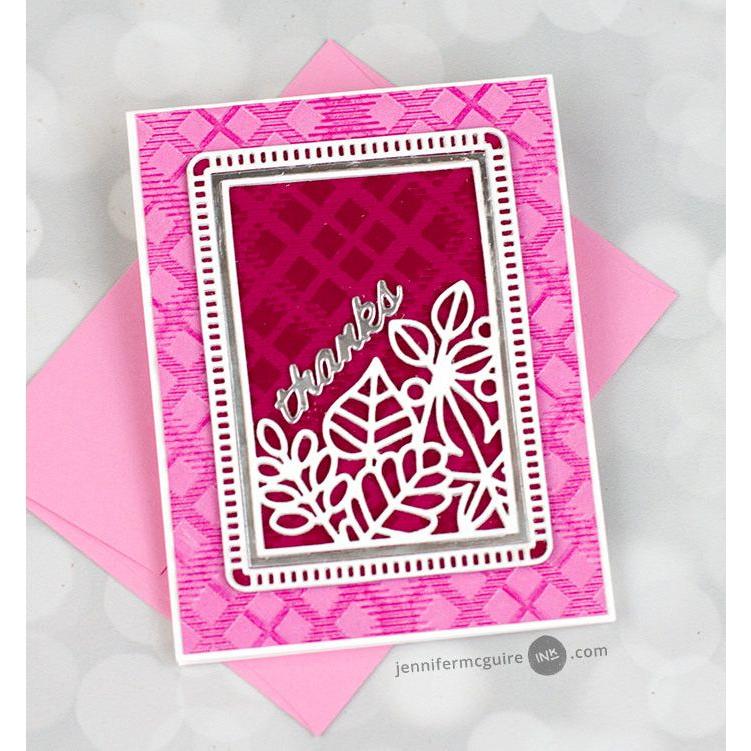 Simon Says Stamp Autumn Leaf Frames Wafer Dies 1116sd Stamptember Thanks Card | color-code:ALT01