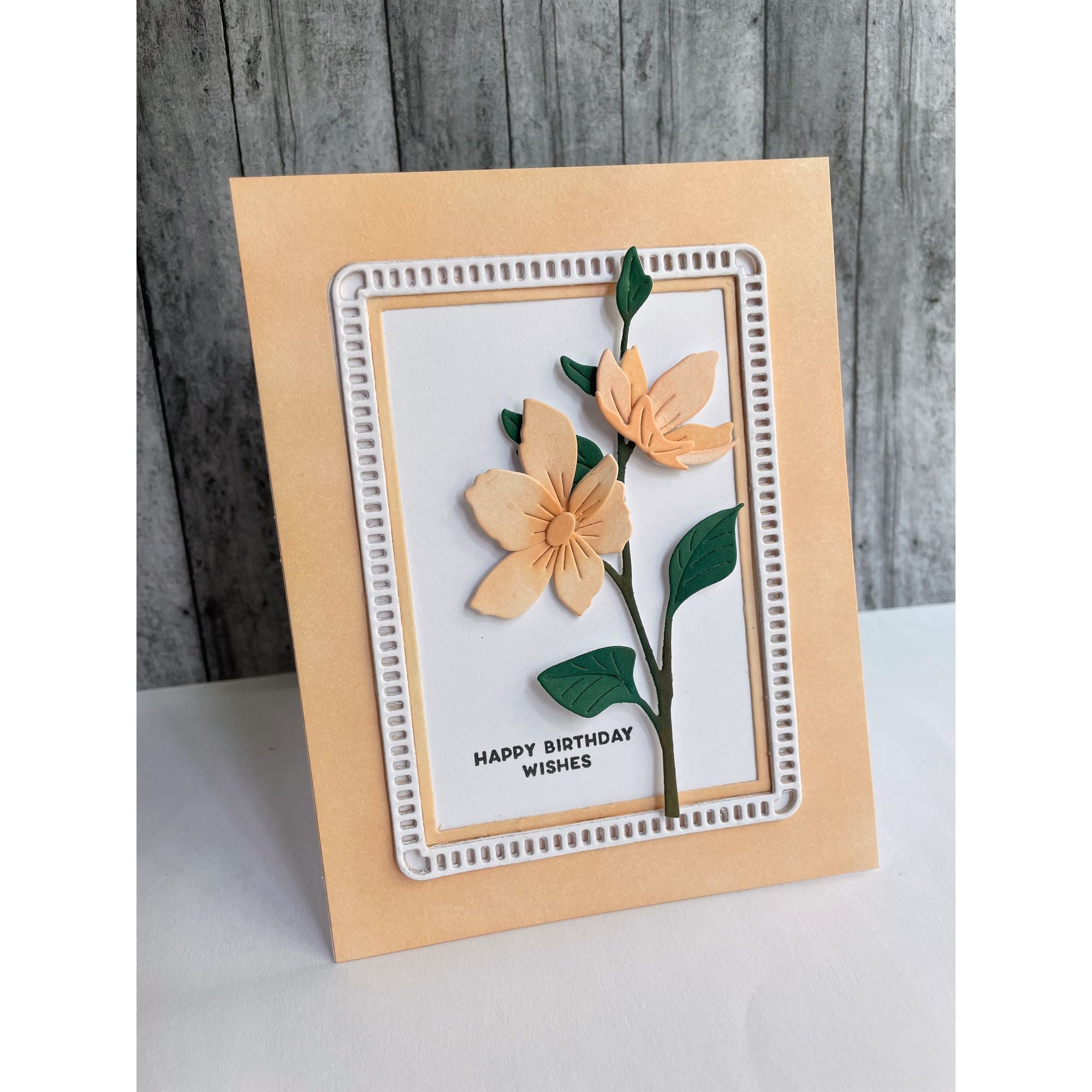 Simon Says Stamp Autumn Leaf Frames Wafer Dies 1116sd Stamptember Birthday Card
