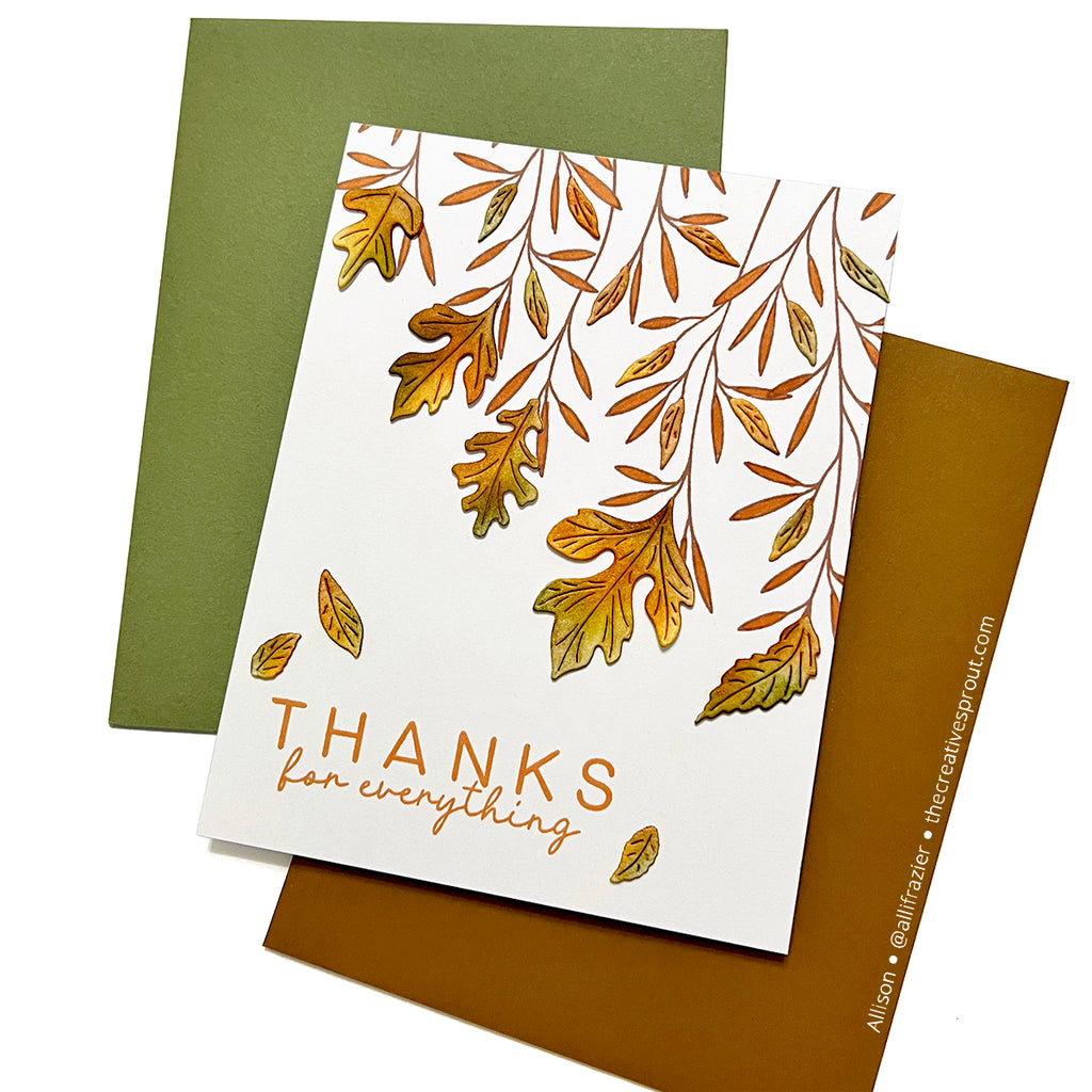 Simon Says Stamp Autumn Leaves Wafer Dies s1076 STAMPtember Thanks Card | color-code:ALT01
